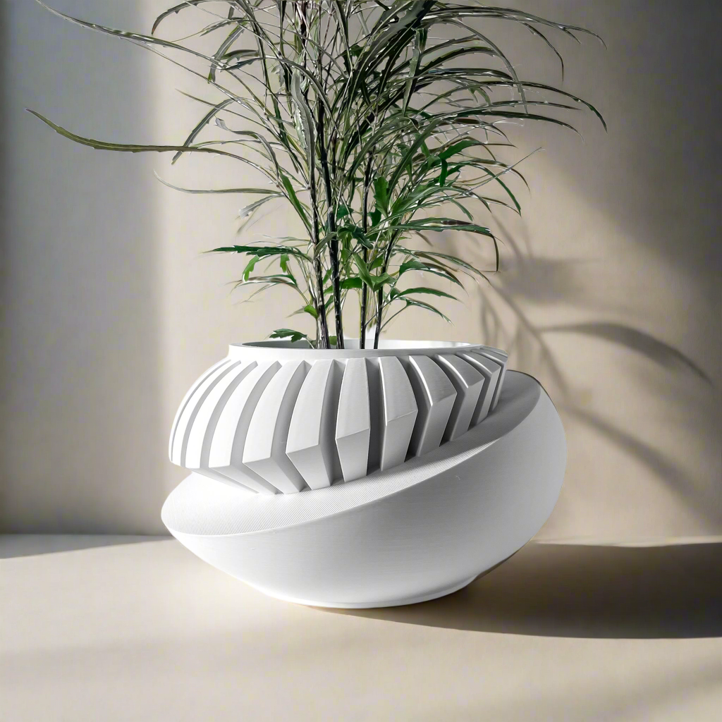 The Luxar - Sleek 3D Printed Planter with Geometric Elegance