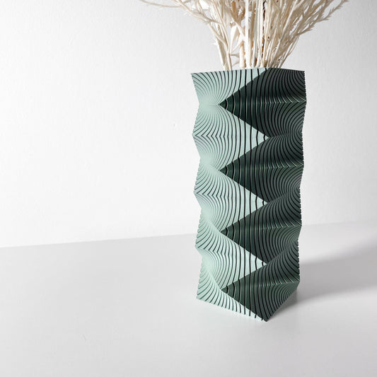 The Anio - Artistic 3D Printed Vase with Dynamic Wave Design