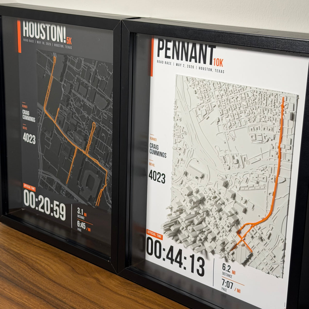 Personalized 3D Race Map | Custom GPX Running Wall Art | Marathon Finisher Gift