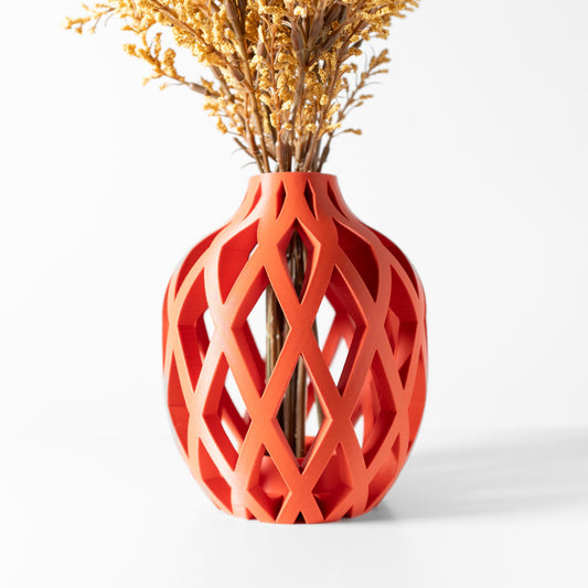 The Adani - Modern 3D Printed Decorative Vase with Geometric Openwork Design