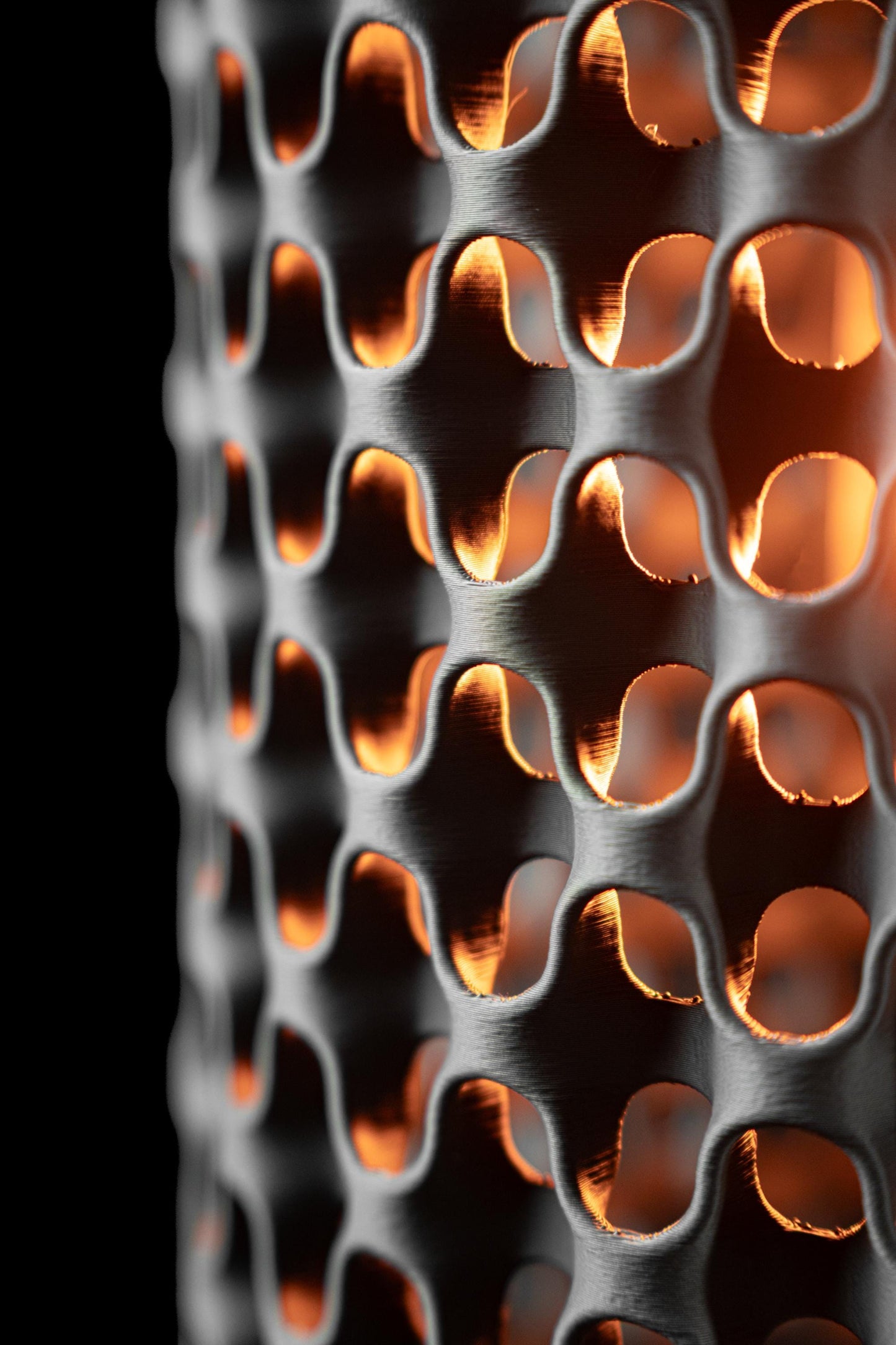 Pendant Light, Mesh Cutout 3D Printed Accent Lamp Shade, Modern Industrial Style, Ambient Lighting