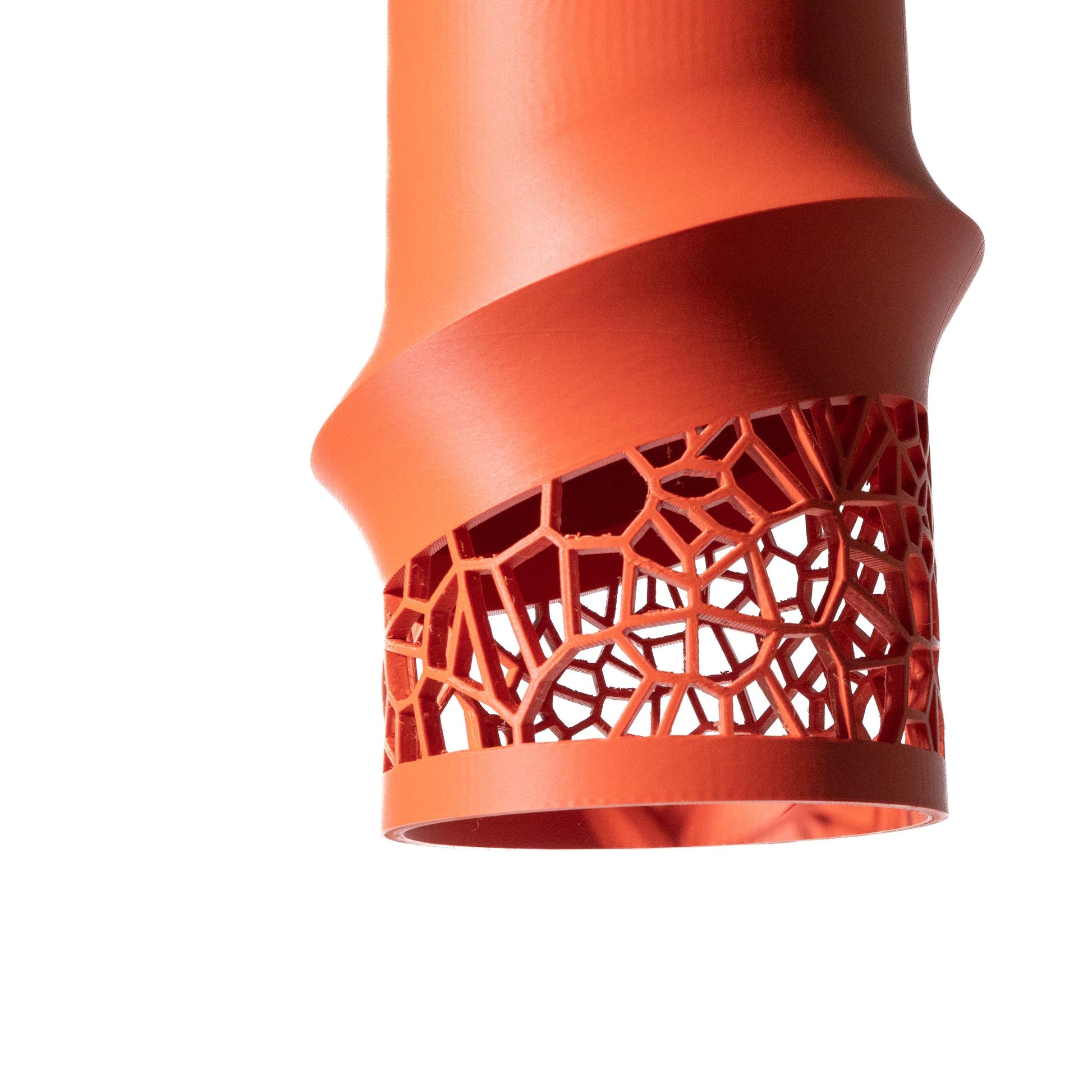 Vori Pendant Light | Slim, Matte or Gloss Voronoi-styled Accent Lamp Shade |