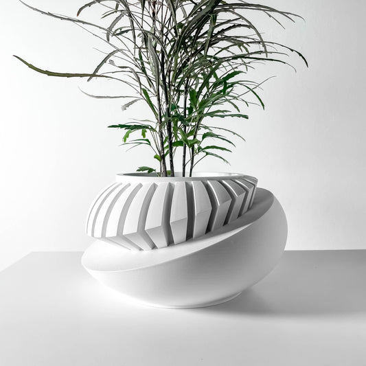 The Luxar - Sleek 3D Printed Planter with Geometric Elegance"