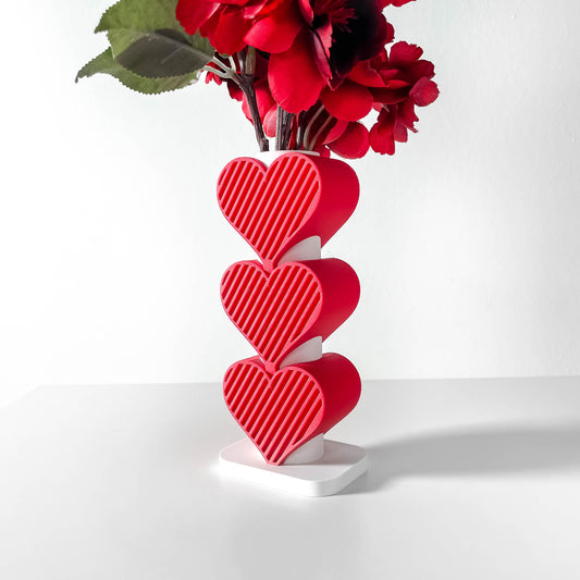 Valentine's Heart Vase - Charming 3D Printed Love-Themed Decor